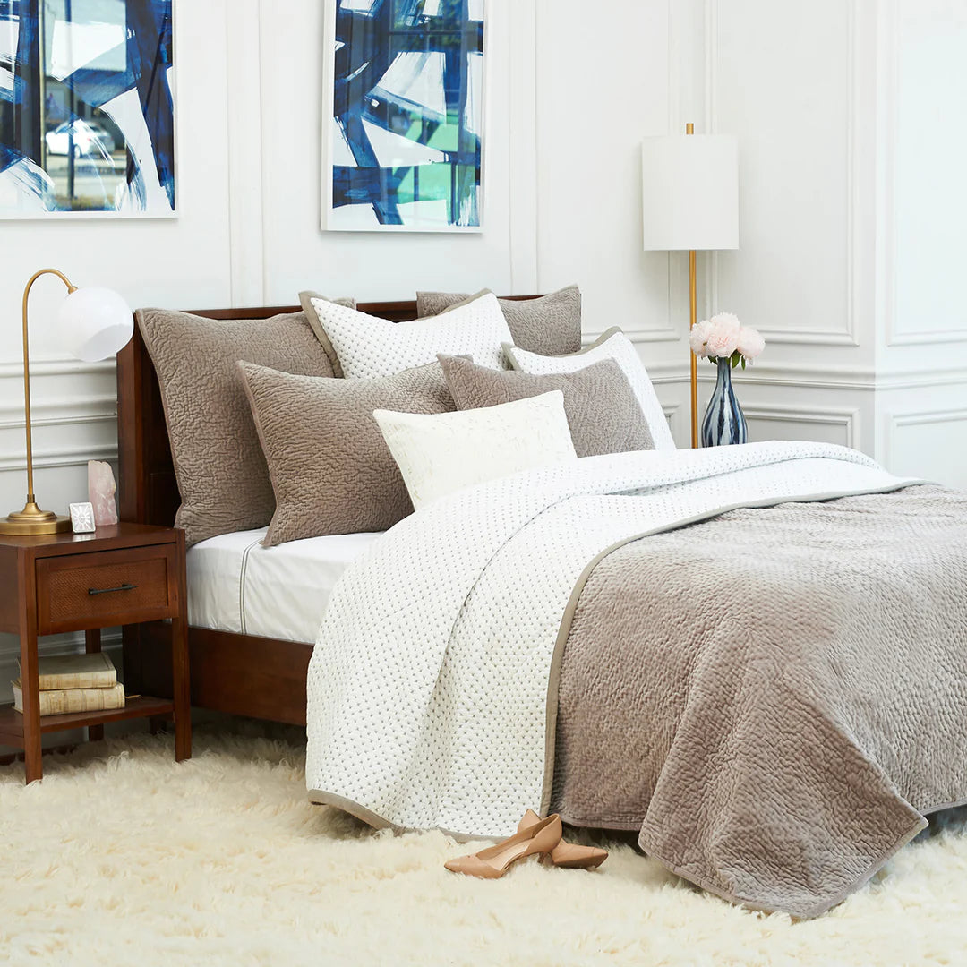 French Grey Vela Euro Sham