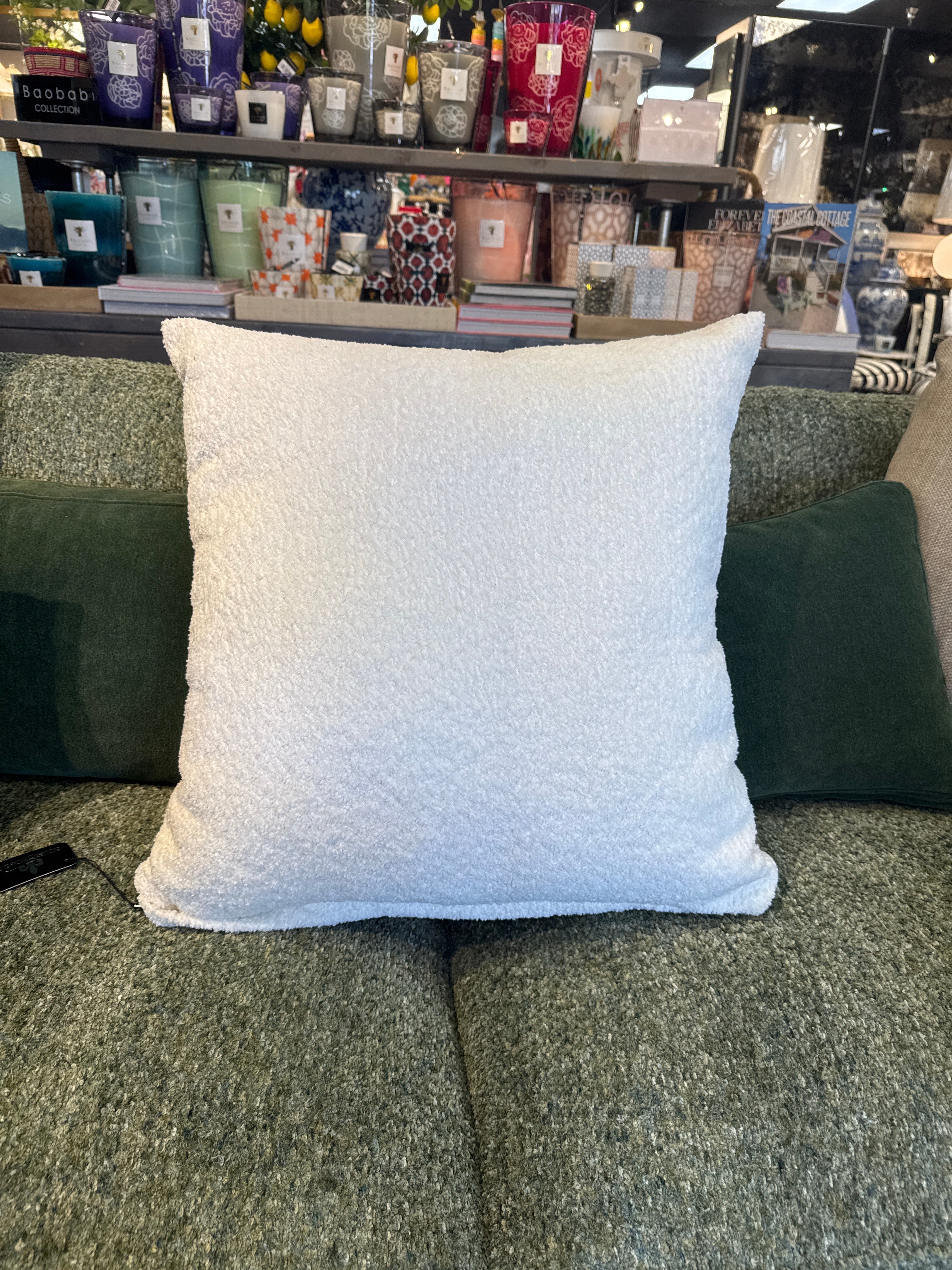 White Throw Pillow 22x22
