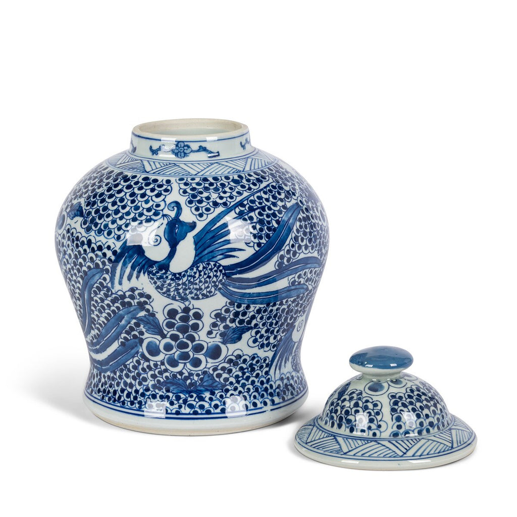Phoenix Jar, Blue and White