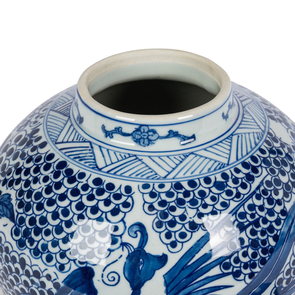 Phoenix Jar, Blue and White