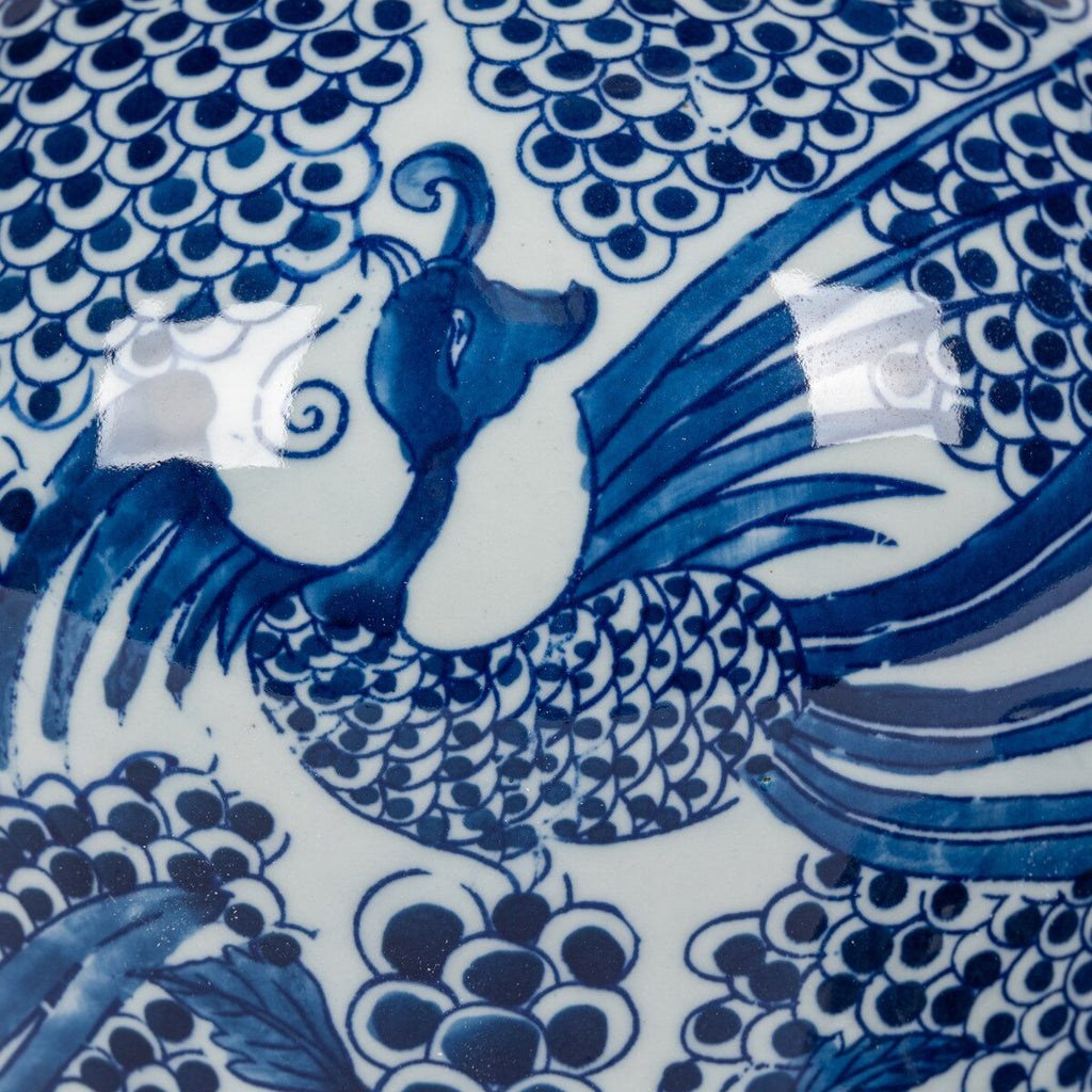 Phoenix Jar, Blue and White