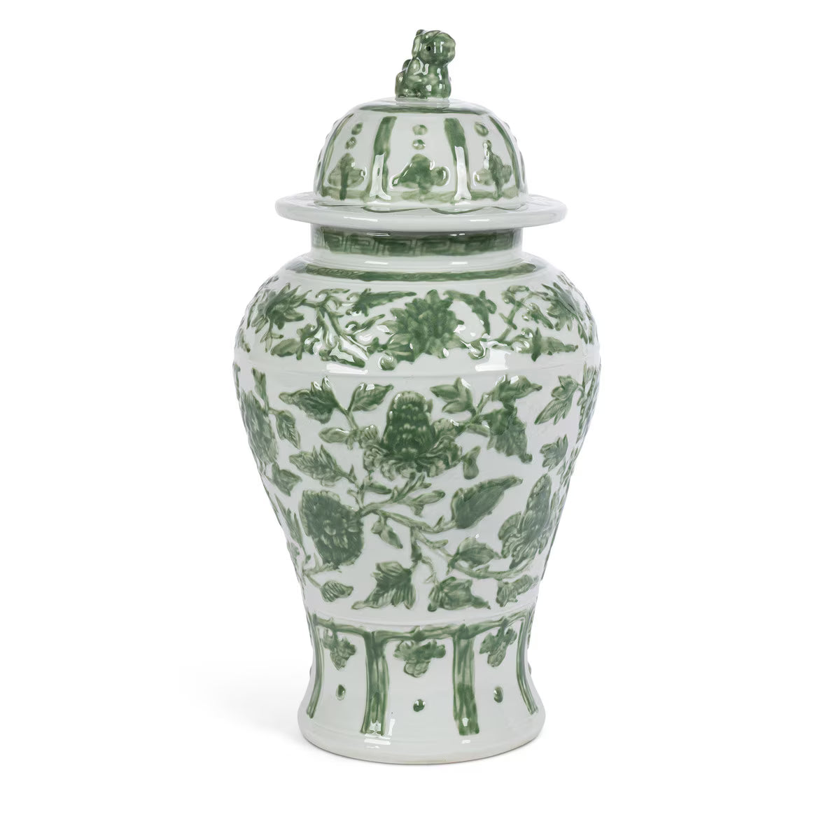 Embossed Floral Ginger Jar