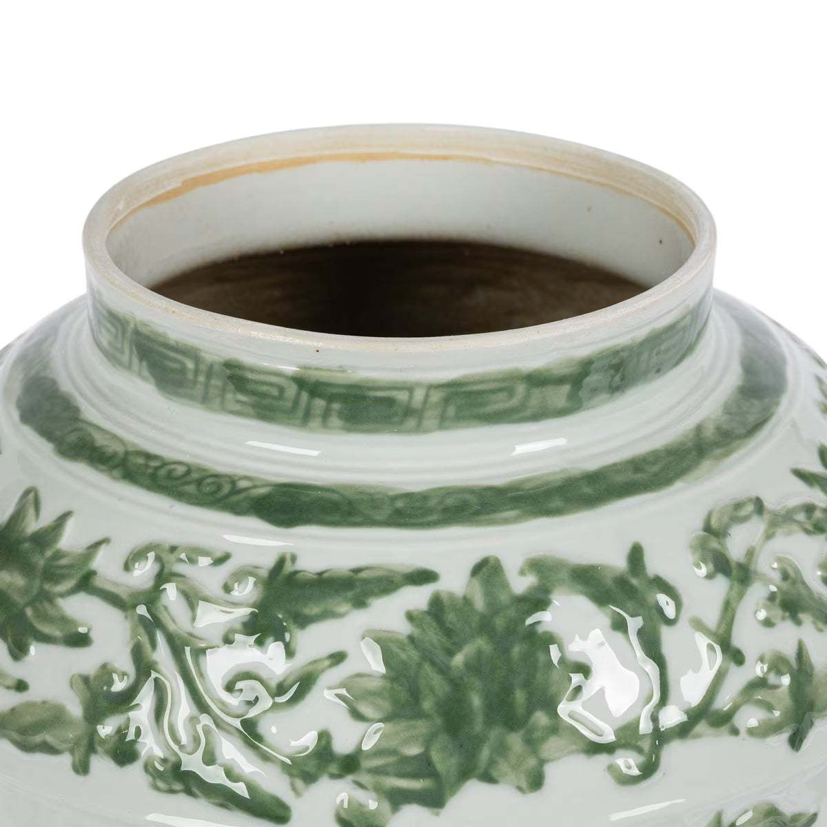Embossed Floral Ginger Jar