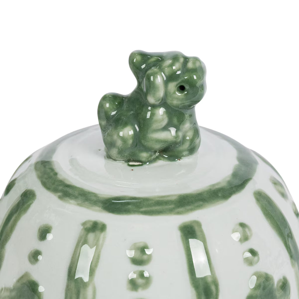 Embossed Floral Ginger Jar