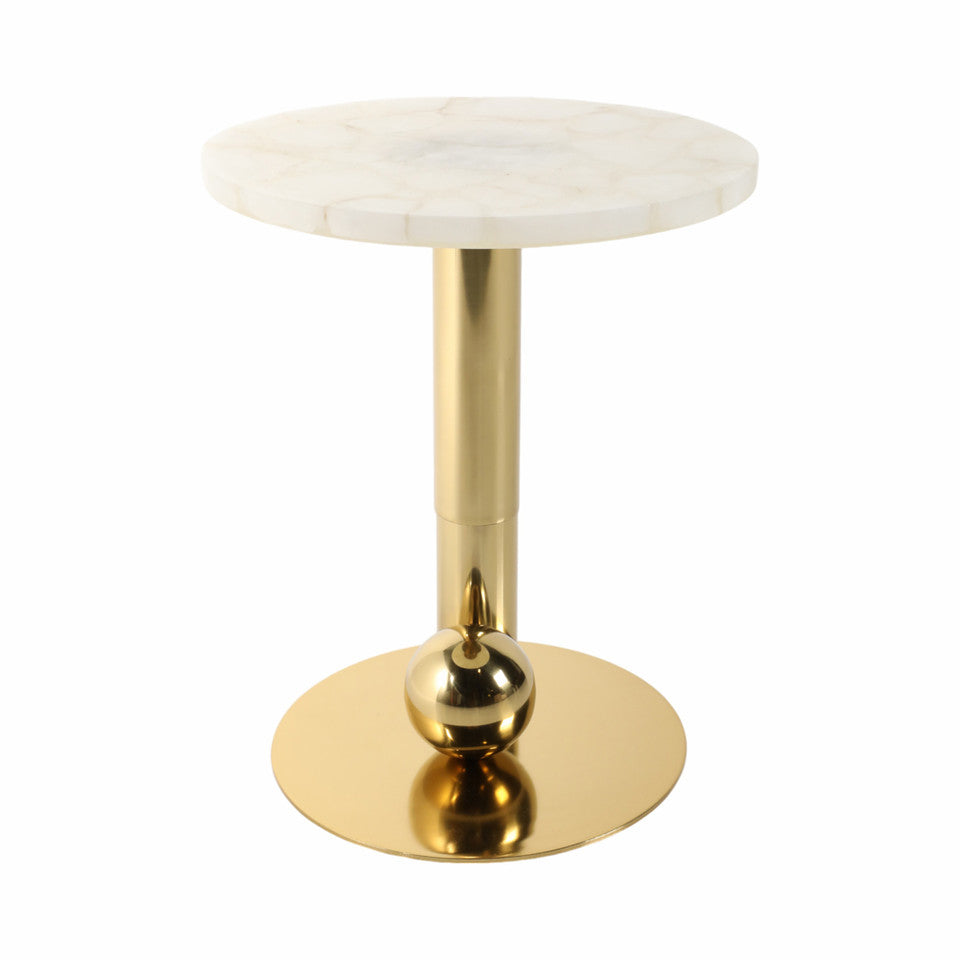 Komi White Quartz Table 22"