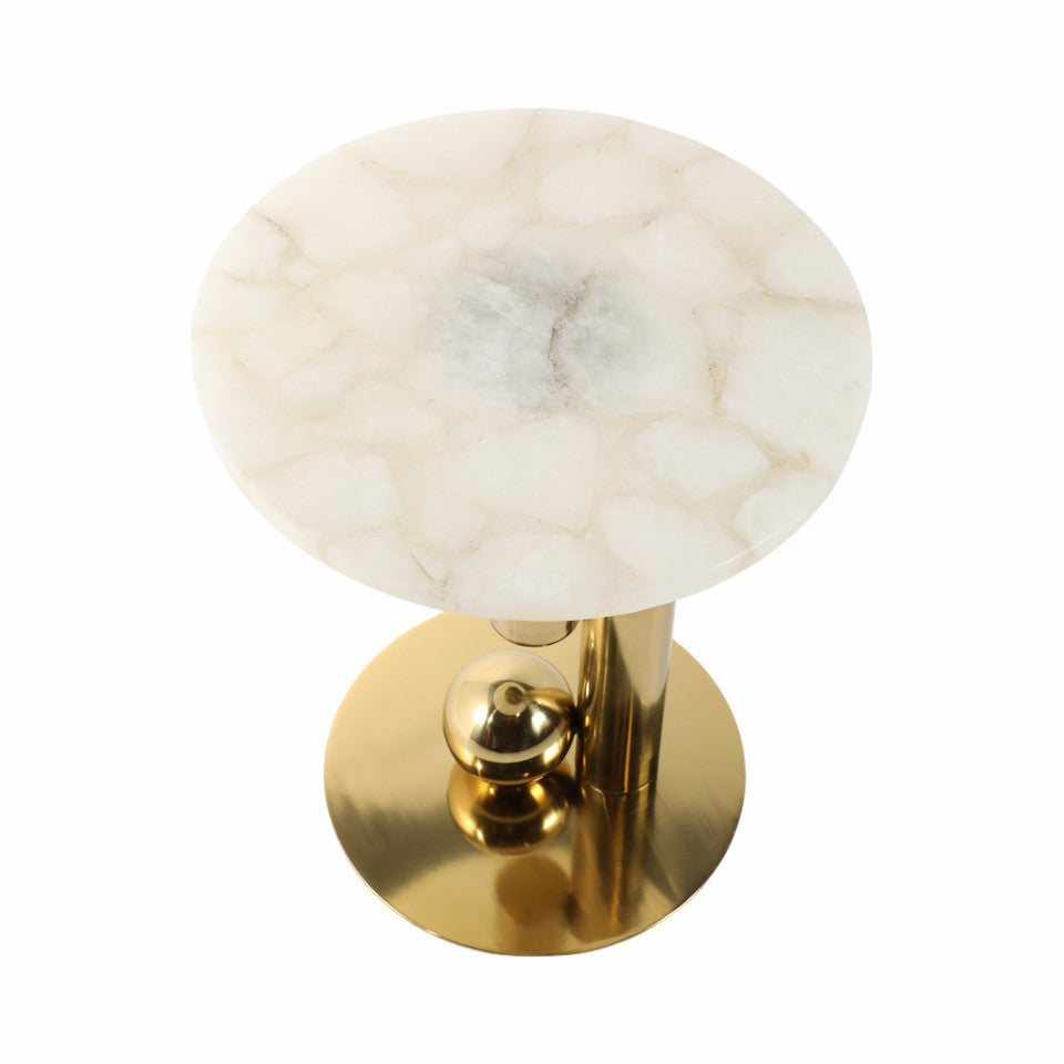 Komi White Quartz Table 22"