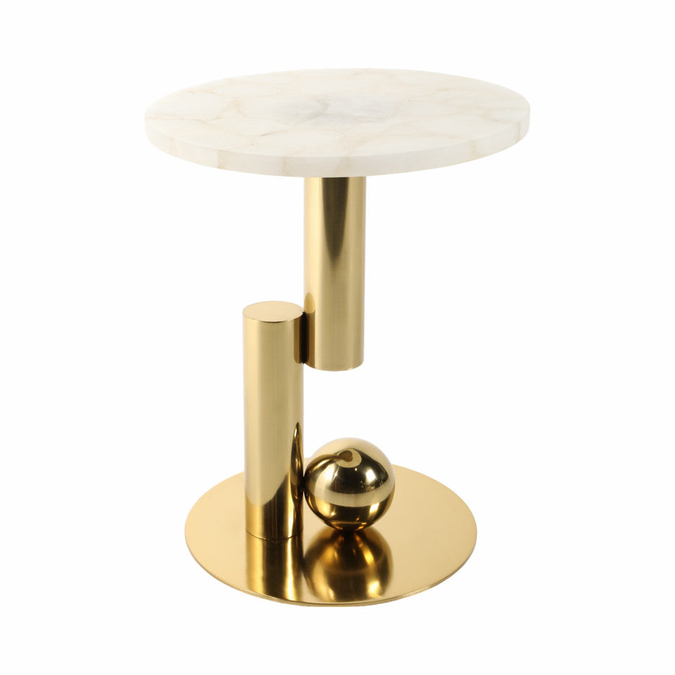 Komi White Quartz Table 22"