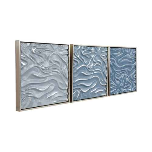 Augustine Blue Dimensional Wall Decor S/3 20"
