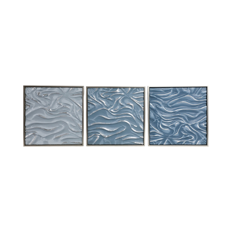 Augustine Blue Dimensional Wall Decor S/3 20"