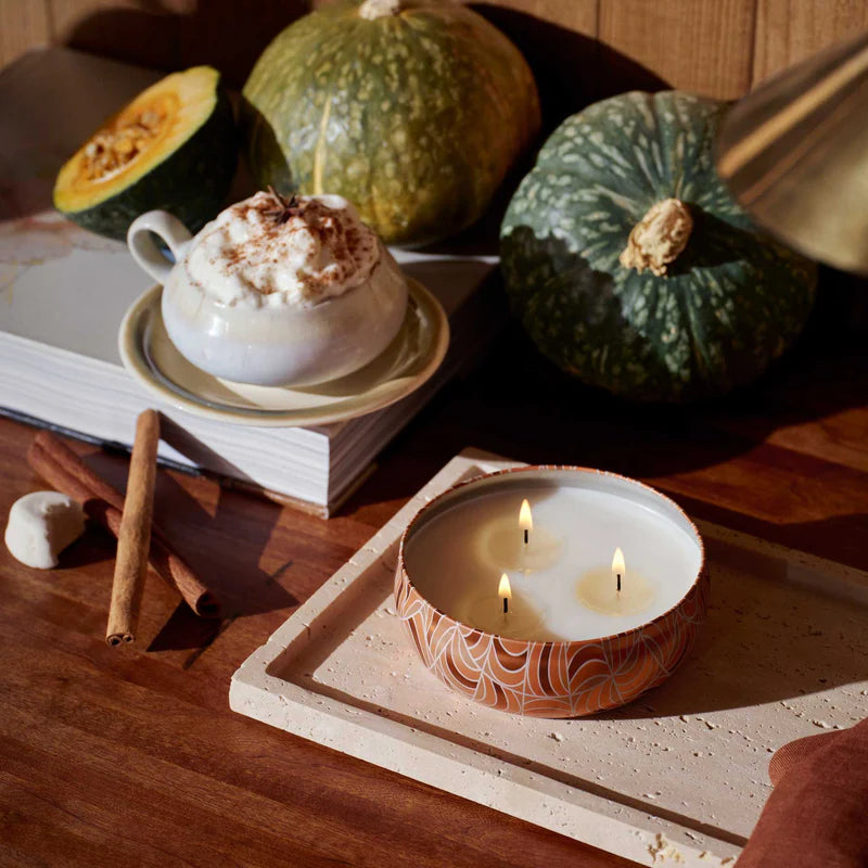 Spiced Pumpkin Latte 3 Wick Tin