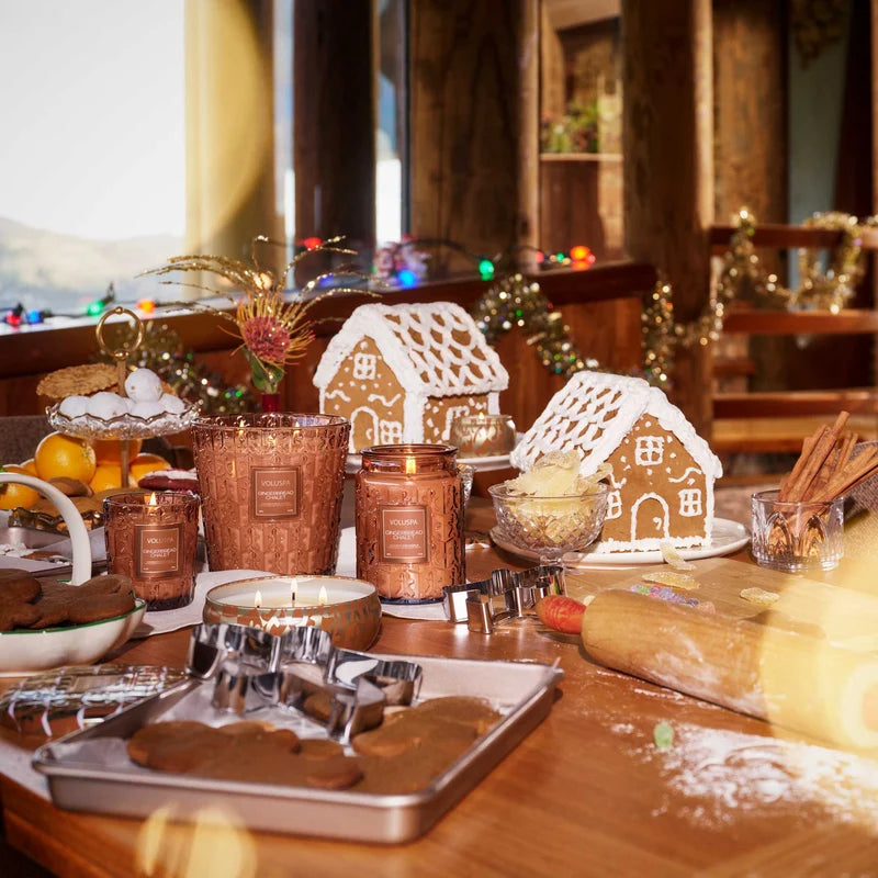 Gingerbread Chalet 3 Wick Hearth Candle