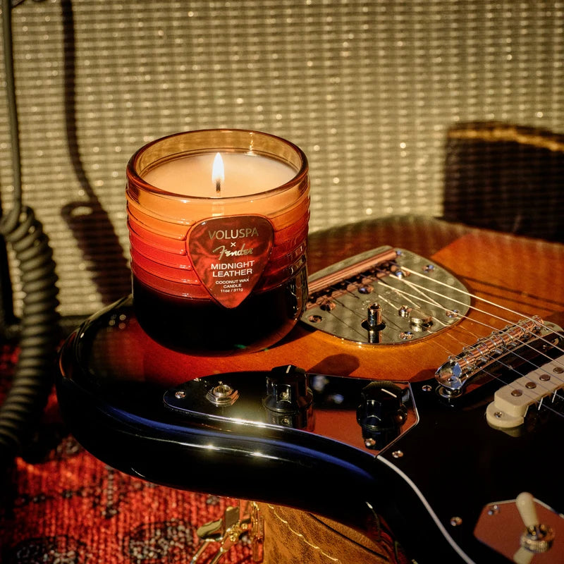 Midnight Leather Boxed Candle