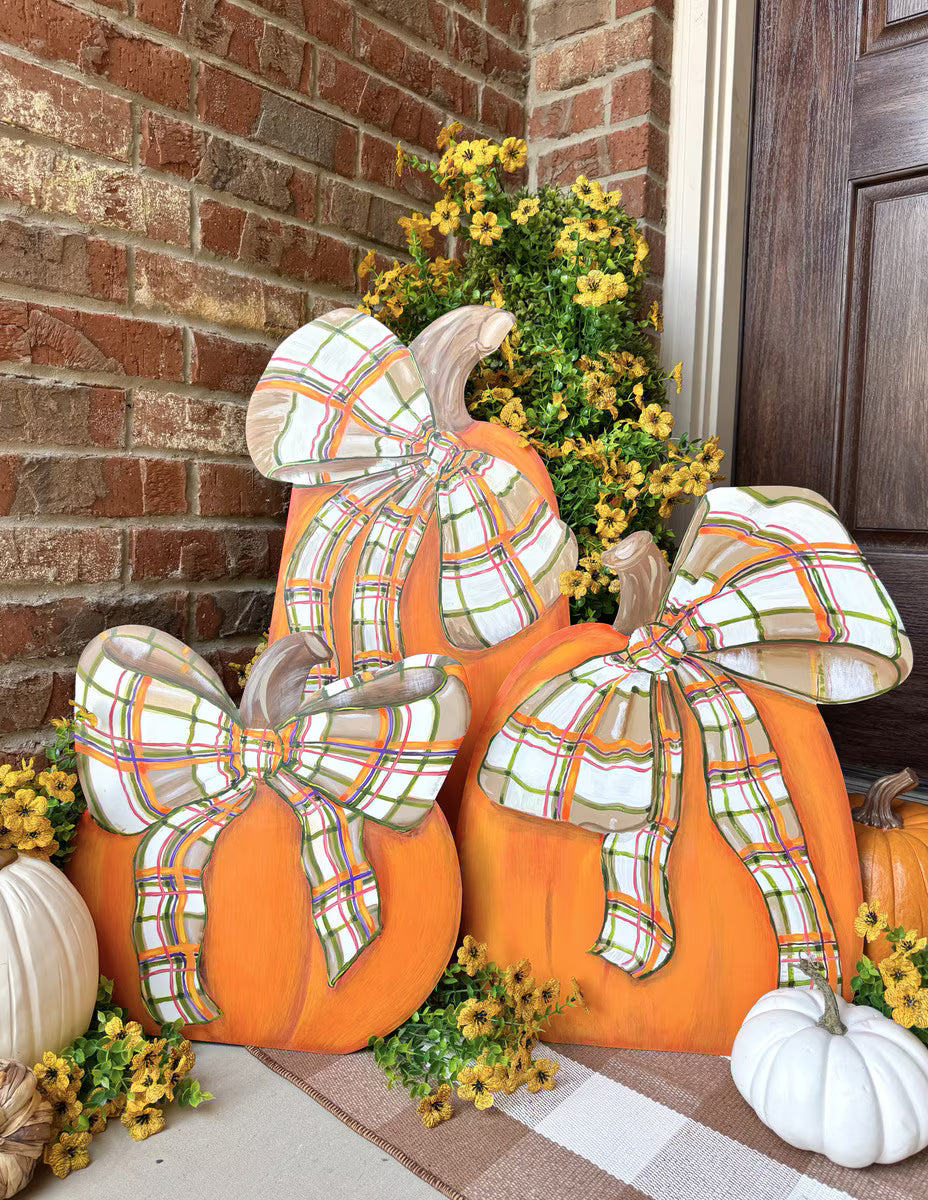 Modern Plaid Pumpkin