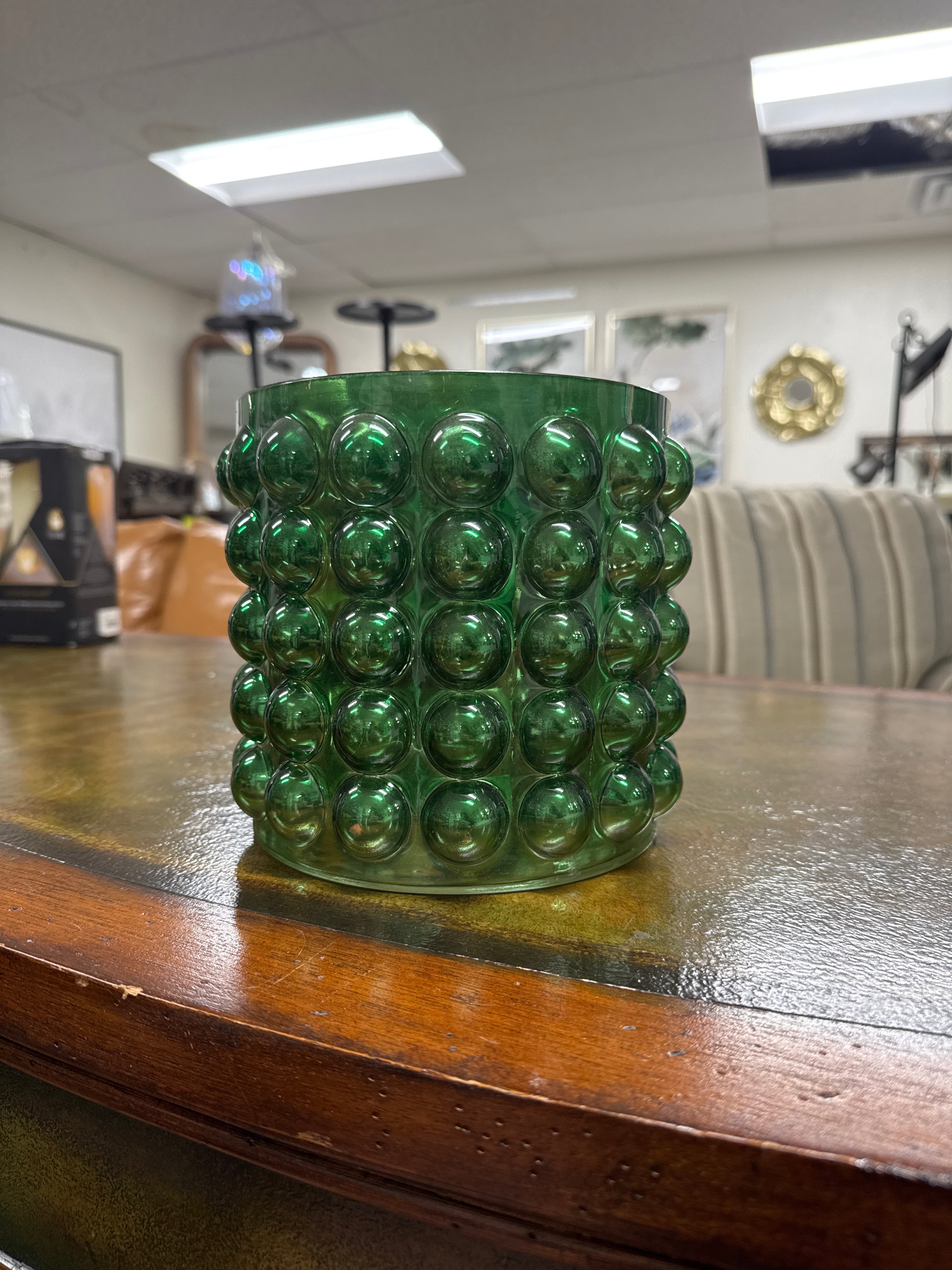 Glass Christmas Vase Short