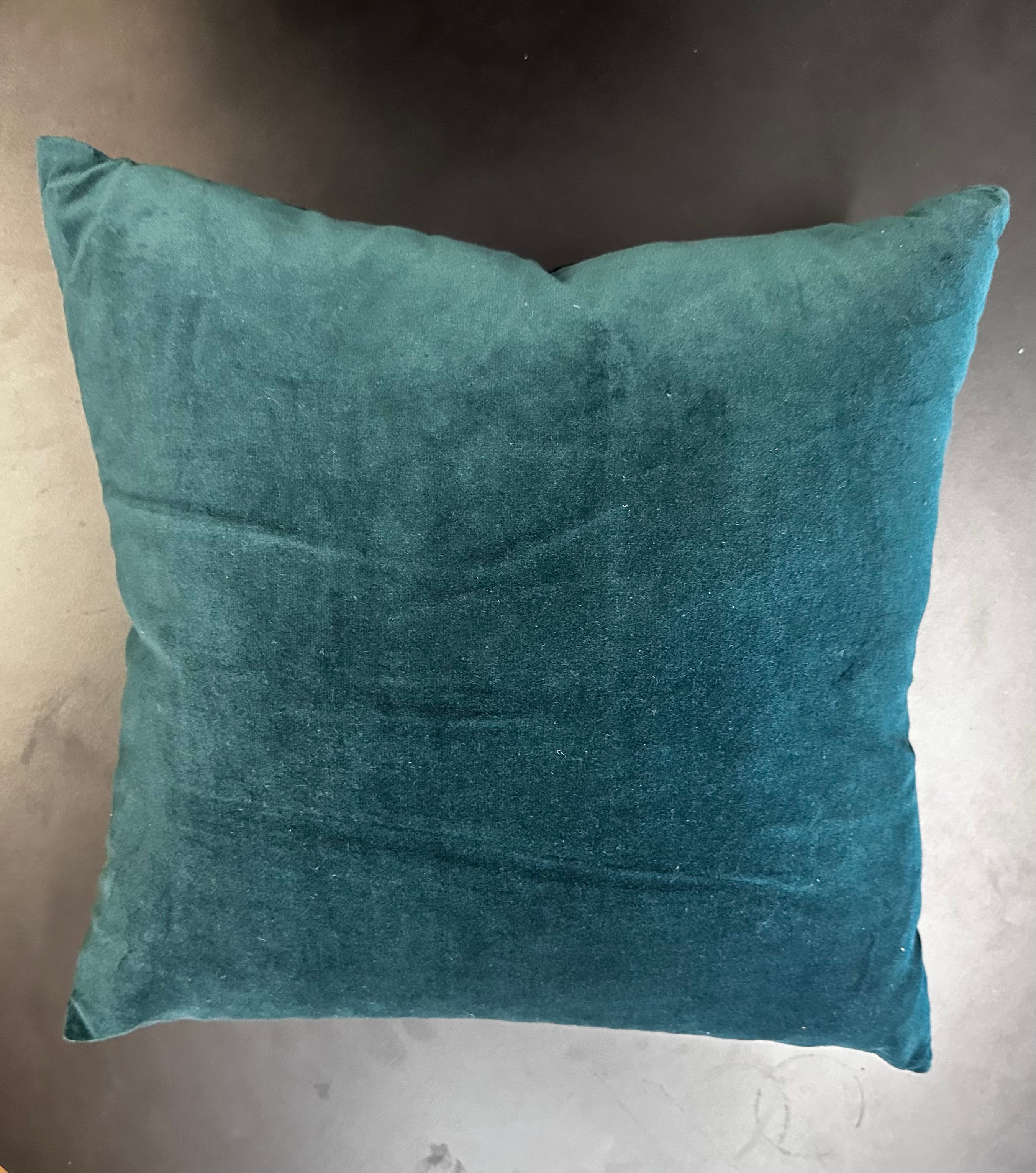 Organic Modernism Green Velvet Pillow