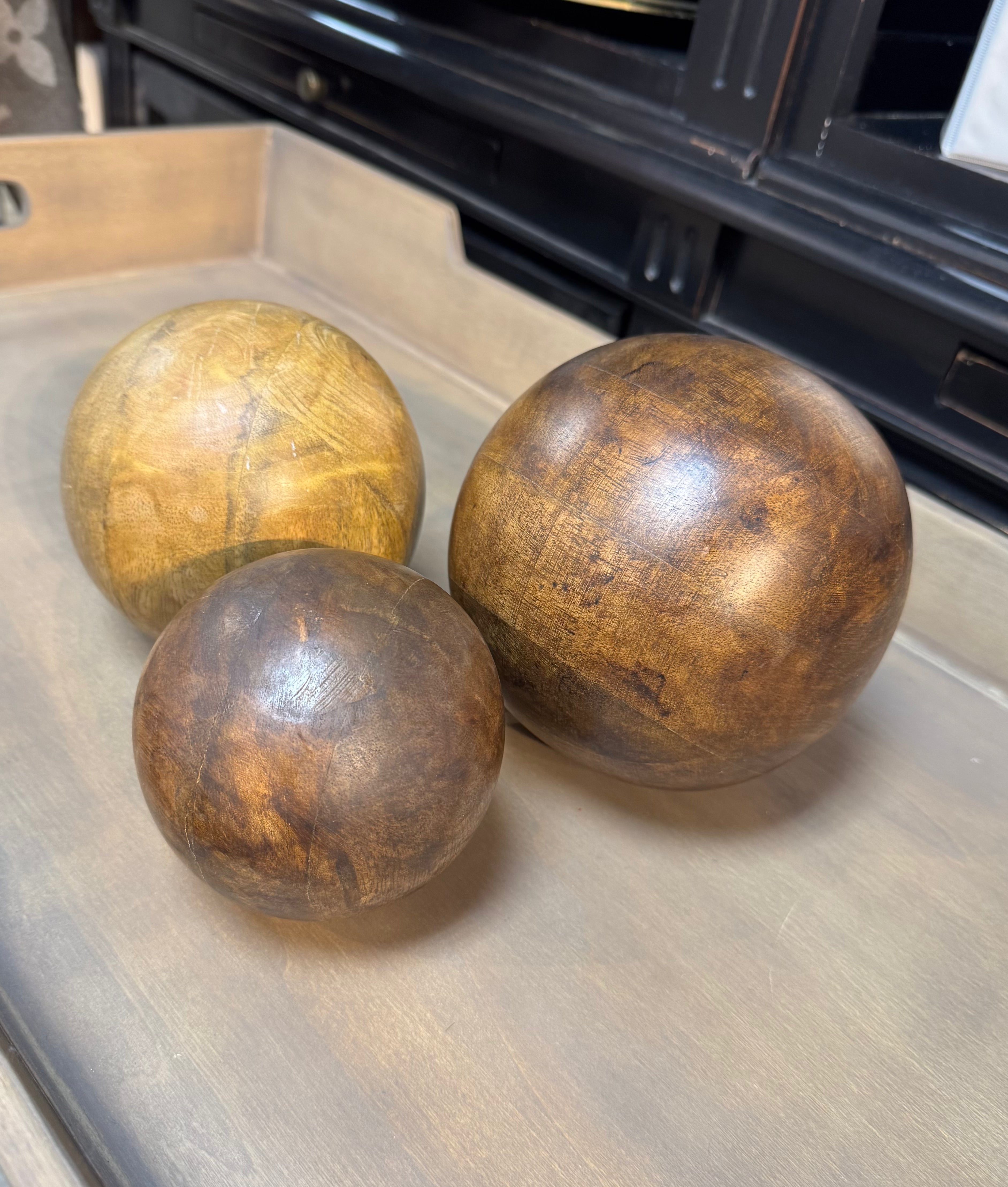 Polished Wood Orb 4"