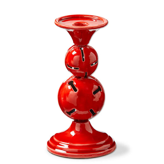 Red Jingle Bell Enamel Taper Pillar Small