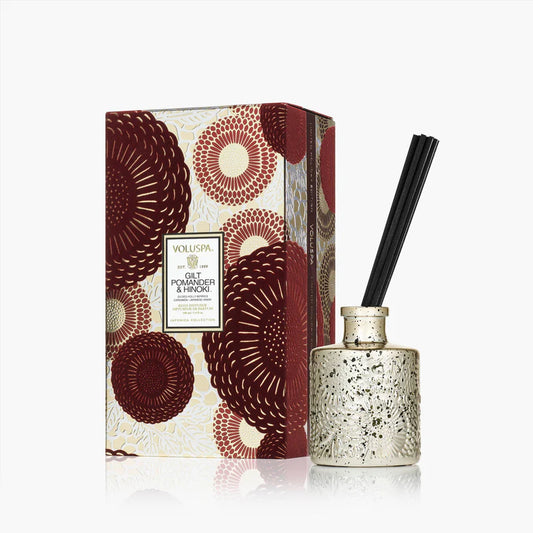 Gilt Pomander & Hinoki Diffuser