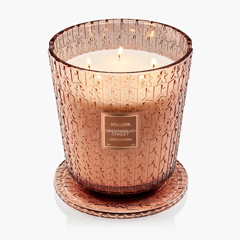 Gingerbread Chalet 5 Wick Hearth Candle