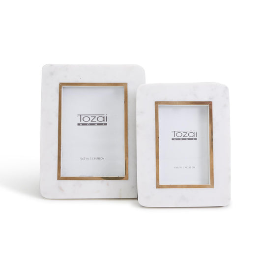 Hoxton White Marble Photo Frame 4x6