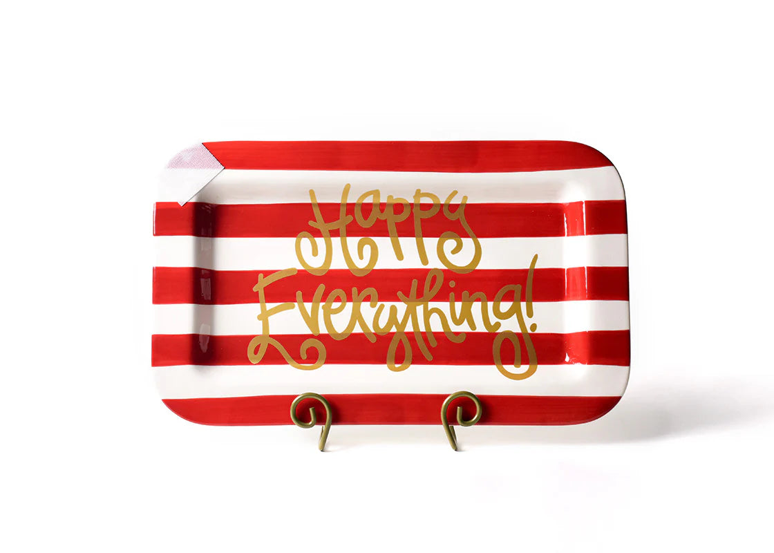 Red Stripe Mini Entertaining Rectangle Platter