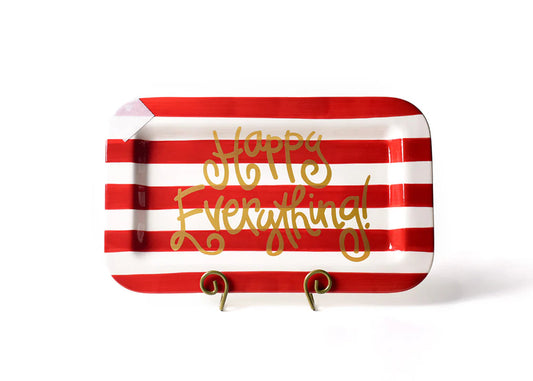 Red Stripe Mini Entertaining Rectangle Platter