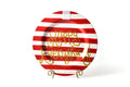 Red Stripe Big Happy Everything! Round Platter