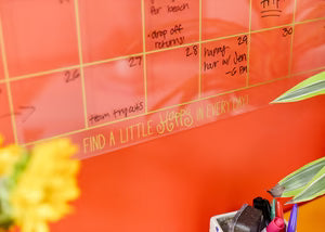 Happy Everything! Big Acrylic 24in Wall Calendar with Frame Attachment