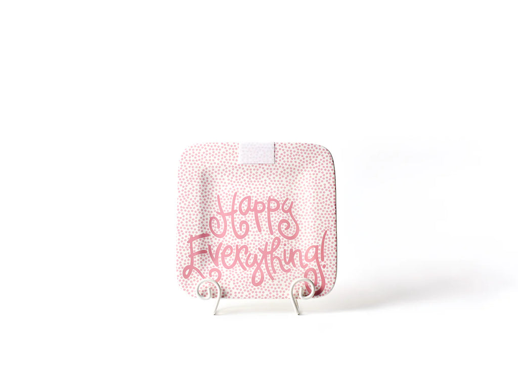 Pink Small Dot Happy Everything! Mini Square Platter
