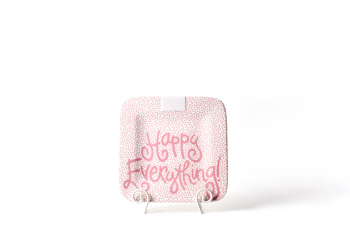 Pink Small Dot Happy Everything! Mini Square Platter