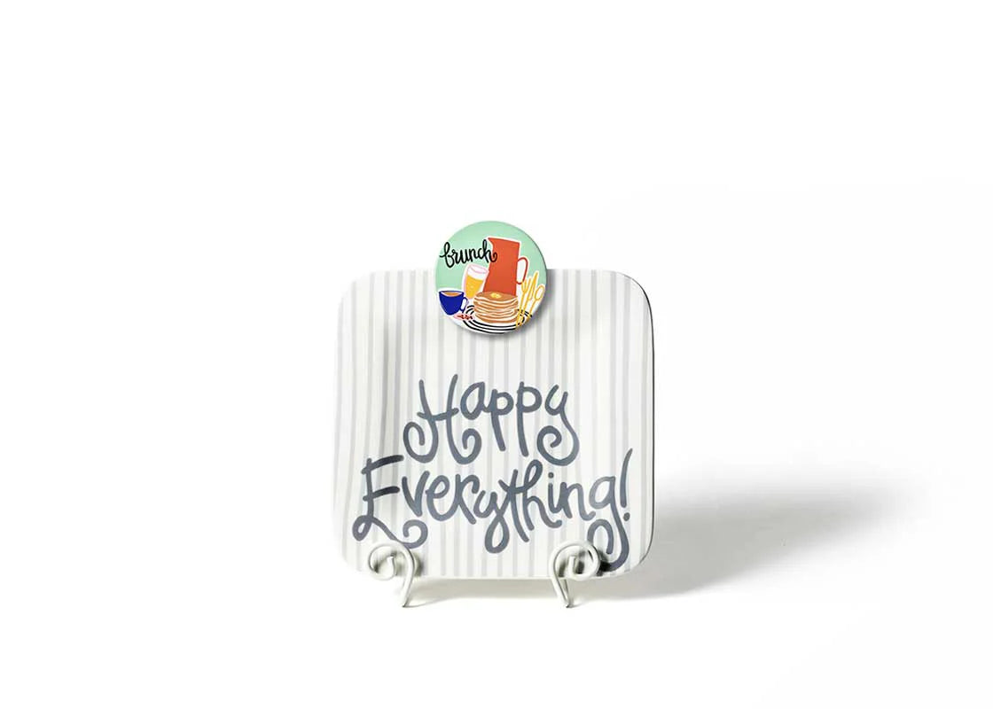 Stone Skinny Stripe Mini Happy Everything! Square Platter