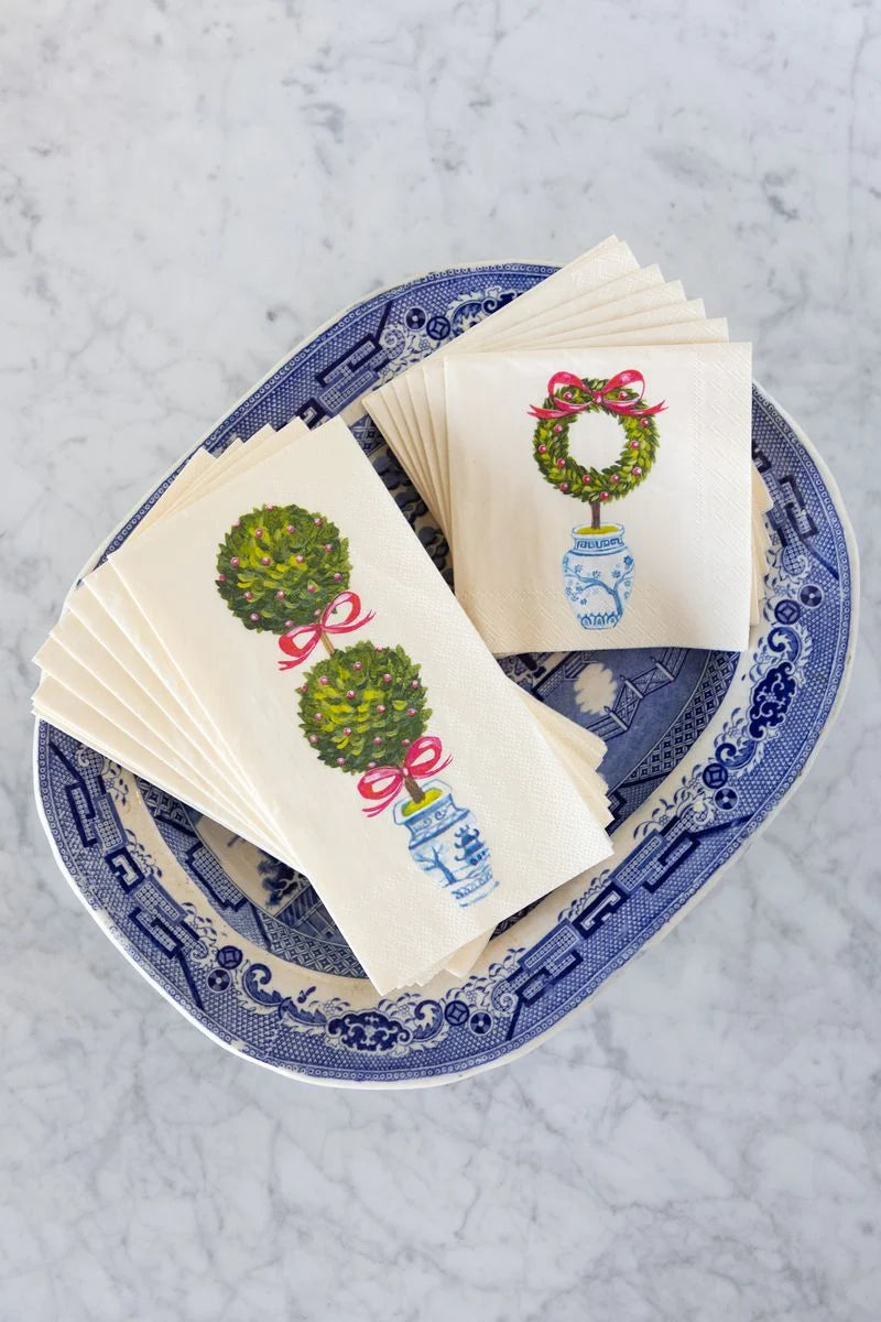 Holiday Topiary Cocktail Napkin