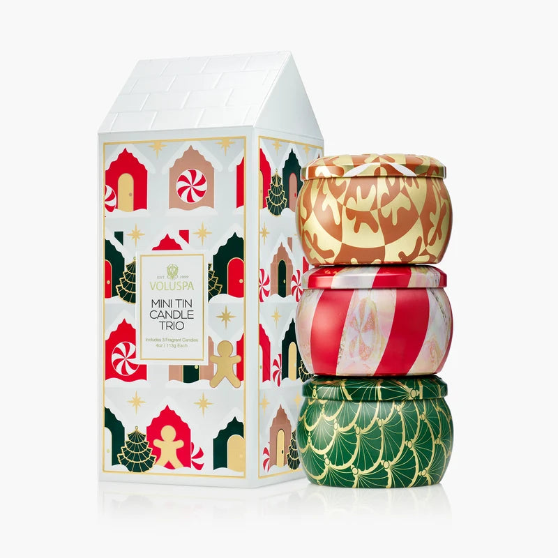 Holiday Village Mini Tin Trio