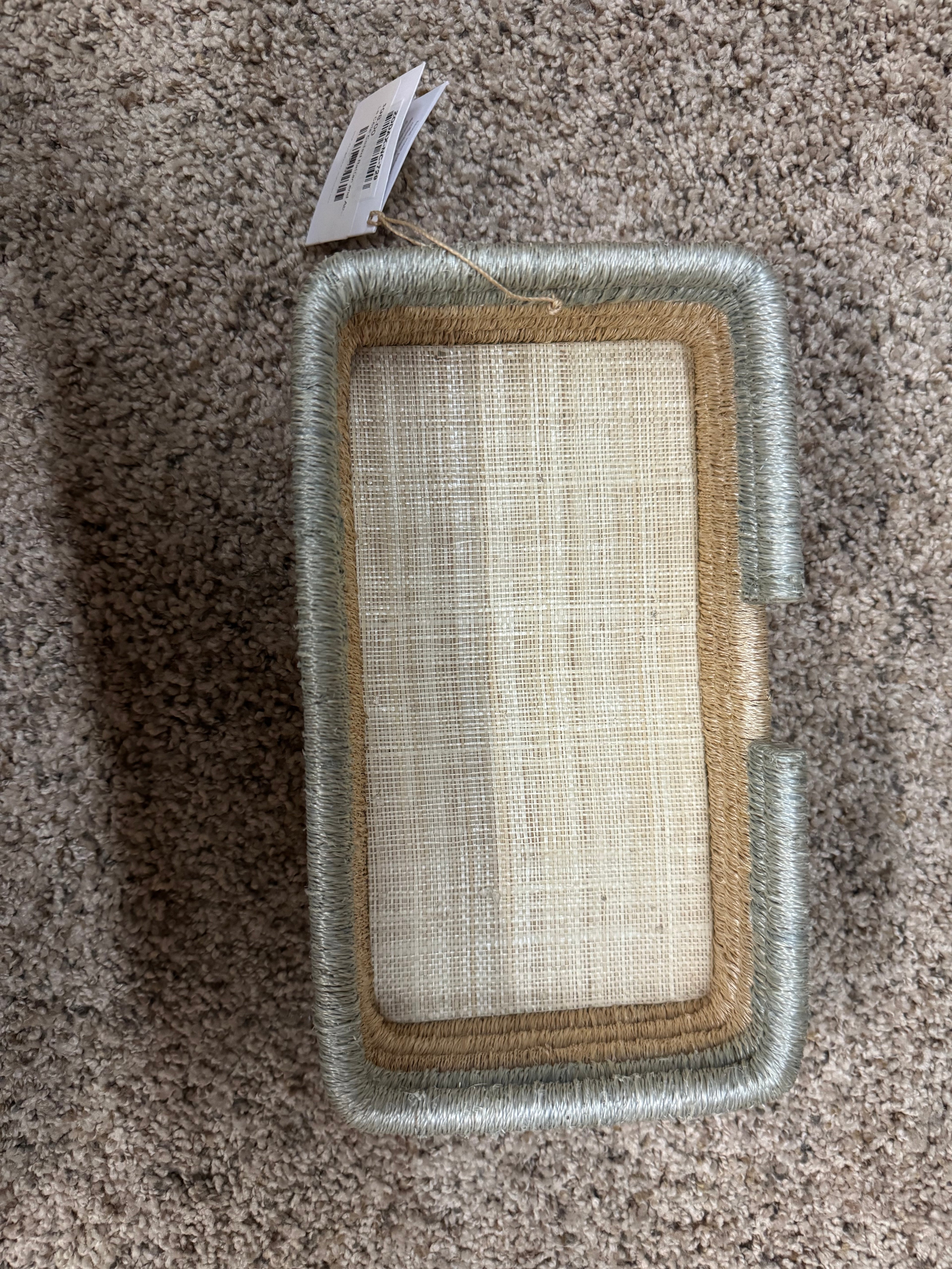 La Côte Coiled Rattan and Abaca Guest Napkin Holder