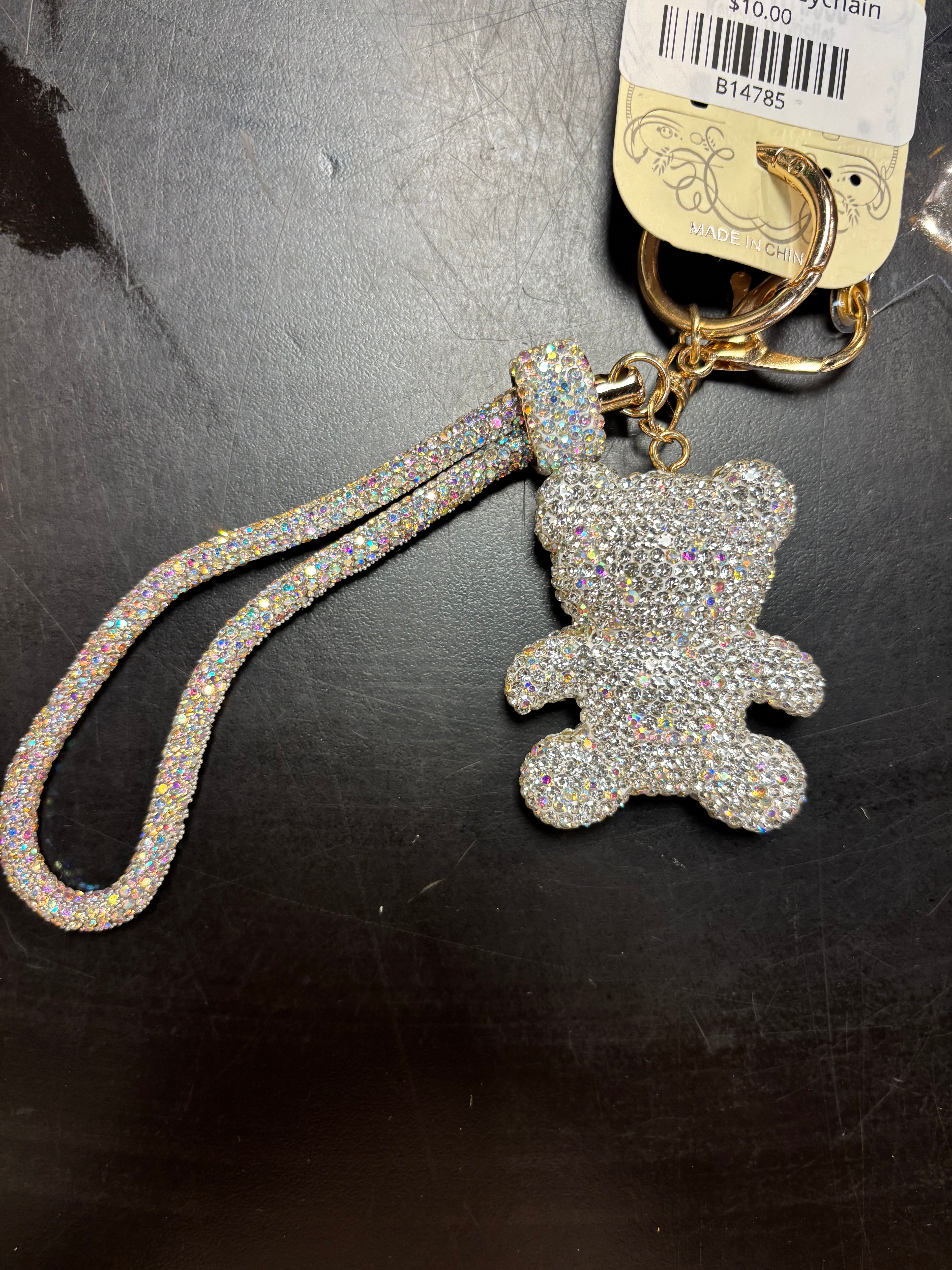 Glitter Bear Keychain