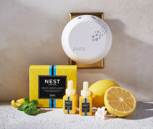 Amalfi Lemon & Mint Refill Duo for NEST x Pura Smart Home Fragrance Diffuser