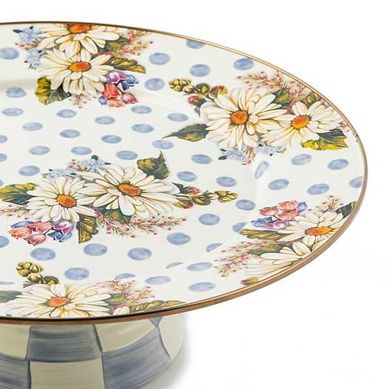 Wildflowers Blue Large Pedestal Platter