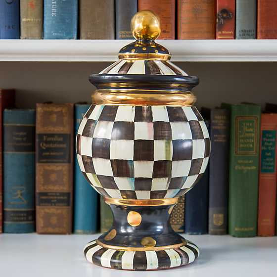 Courtly Check Ceramic Globe Canister