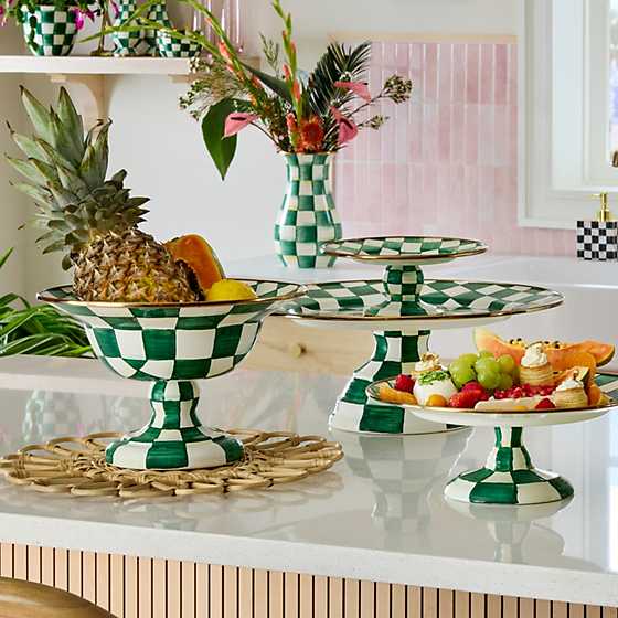 Emerald Check Small Compote