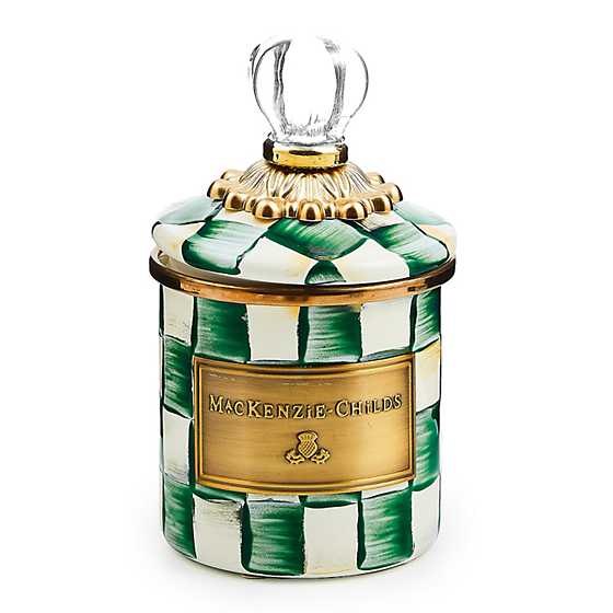 Emerald Check Mini Canister