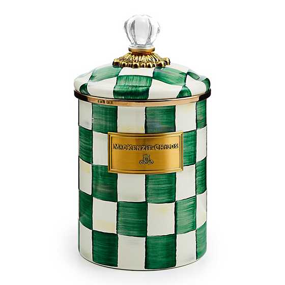 Emerald Check Medium Canister