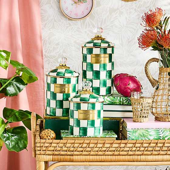 Emerald Check Medium Canister - Thumbnail 3