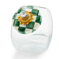 Cookie Jar with Emerald Check Lid