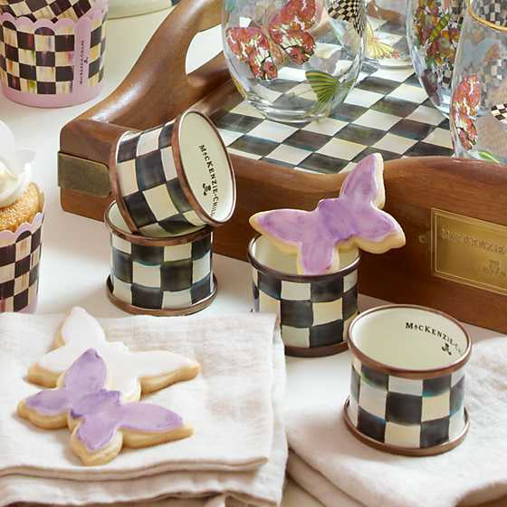 Courtly Check Napkin Rings - Thumbnail 2