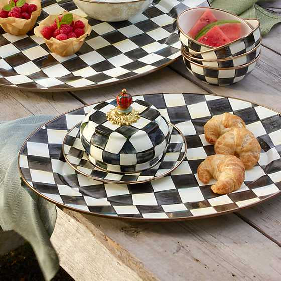Courtly Check Medium Oval Platter - Thumbnail 2