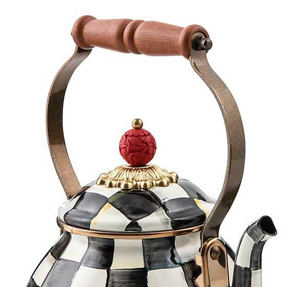 Courtly Check Enamel Tea Kettle - 2 Quart