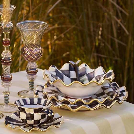 Courtly Check Ceramic Fluted Breakfast Bowl