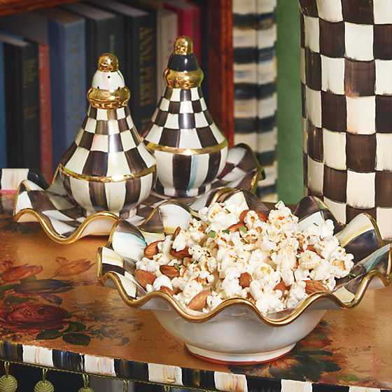 Courtly Check Ceramic Fluted Breakfast Bowl