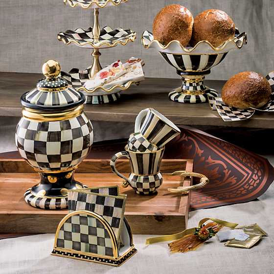 Courtly Check Ceramic Three Tier Sweet Stand