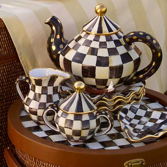 Courtly Check Ceramic Teapot